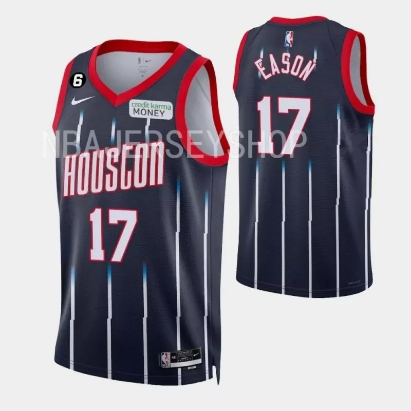 houston rockets #1 john wall 75th anniversary city navy Basketball jersey - Image 2